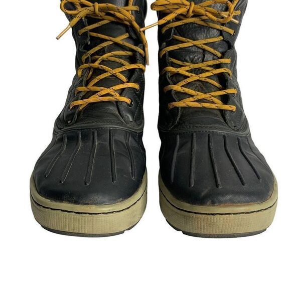 Nike ACG Woodside Leather Duck Boots 11 Black Lace Up Round Toe Water Resistant - Picture 5 of 8